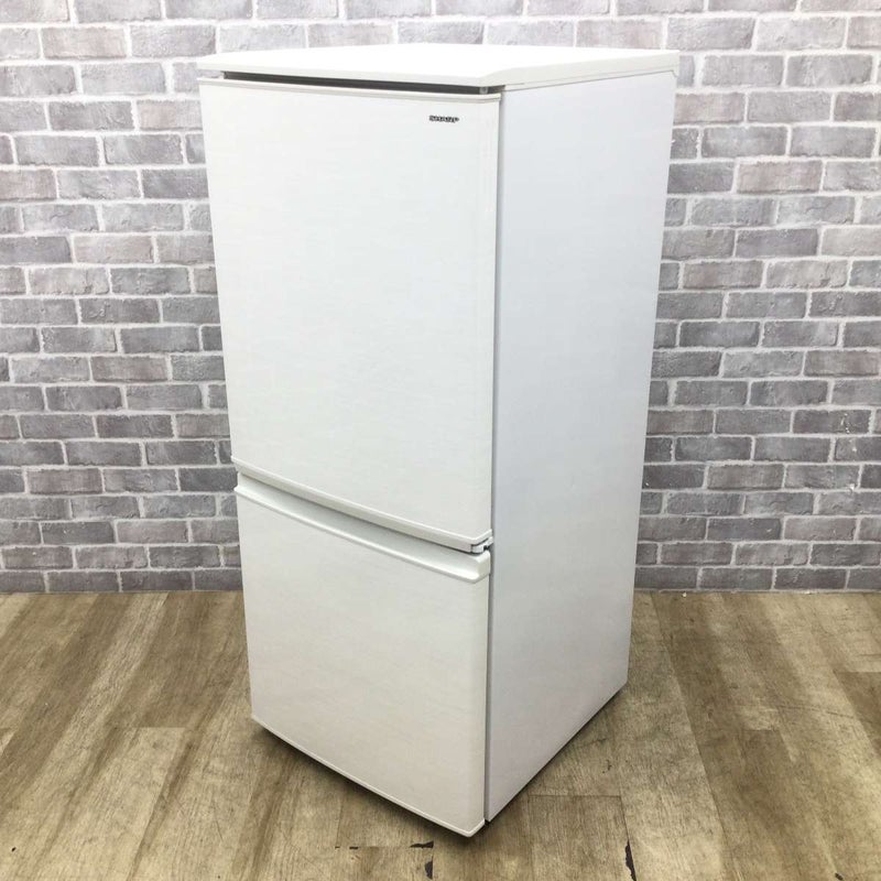 シャープ 冷蔵庫 2ドア 137L どっちもドア SJ-D14D-W 2018年製