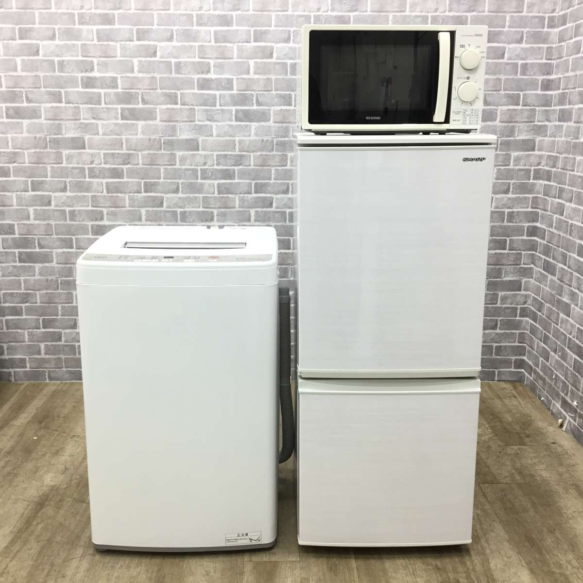 都内23区配送無料✨家電3点セット　アクア　シャープ　アイリス　冷蔵庫　洗濯機 安心点検済み 家電3点セット シャープ 冷蔵庫 137L アクア 洗濯機 6.0