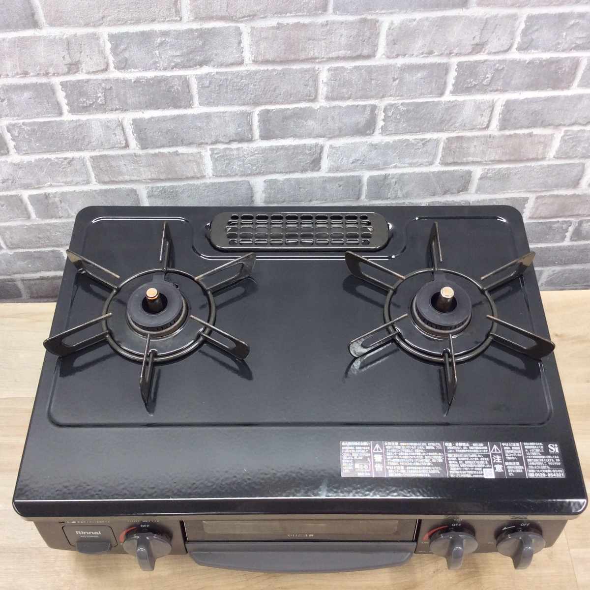 リンナイ ガスコンロ LPガス 約56cm幅 左強火力 KG35NBKL-LP 2024年製
